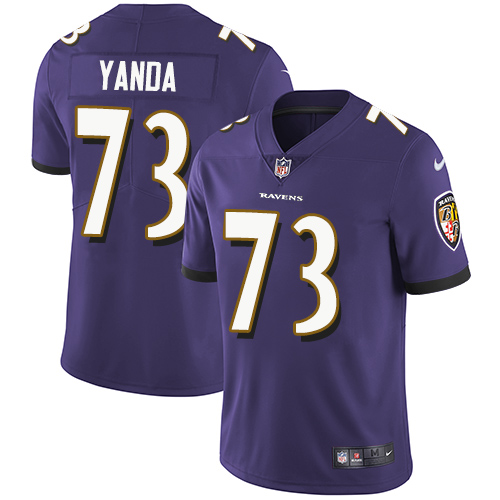 2019 Men Baltimore Ravens #73 Yanda purple Nike Vapor Untouchable Limited NFL Jersey->baltimore ravens->NFL Jersey